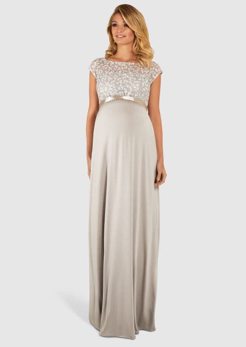 Tiffany Rose Maternity Mia Maternity Gown In Gray