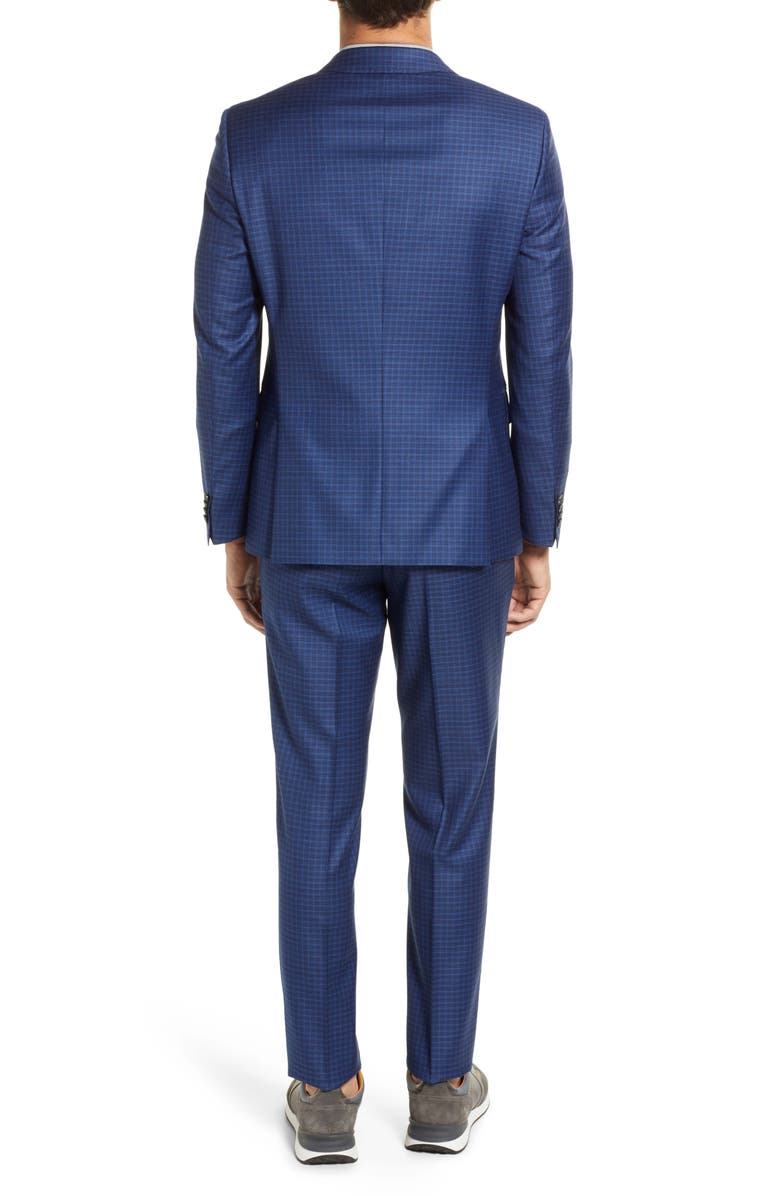 BOSS Huge Fit Plaid Wool Suit, Alternate, color,