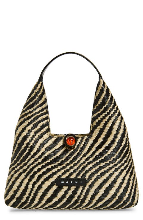 Mini Stripe Top Handle Bag