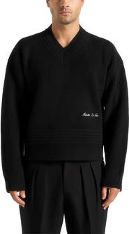 Manière De Voir Remi V-Neck Signature Knit Jumper