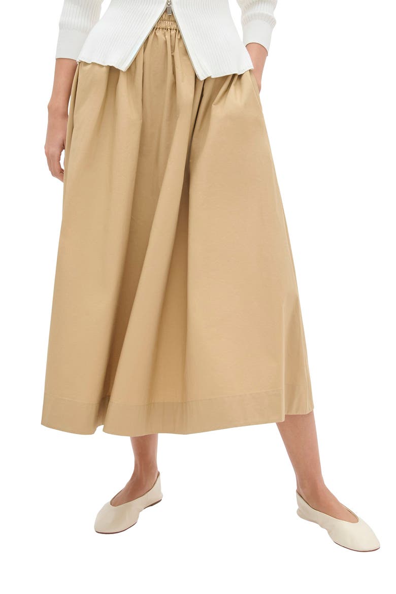 Natalie Organic Cotton Skirt, Main, color, CAMEL