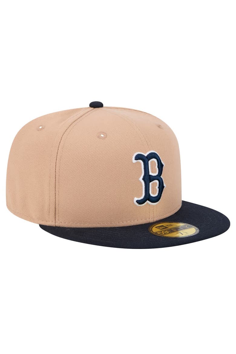 Men's New Era Khaki Boston Red Sox 59FIFTY Fitted Hat, Alternate, color, Khaki