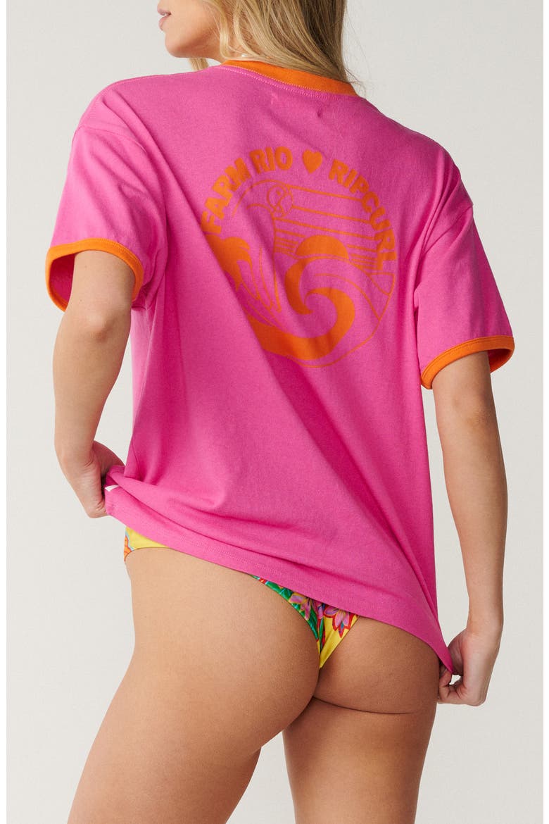 Tropical Desire Oversize T-Shirt, Alternate, color, HOT PINK