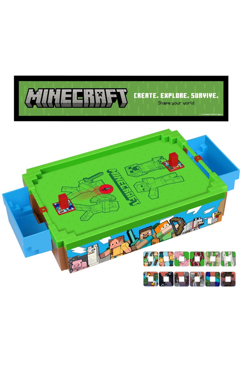 Mini Arcade Air Hockey, Overworld, 14 Inch Motorized Tabletop Game, Alternate, color, Multicolored