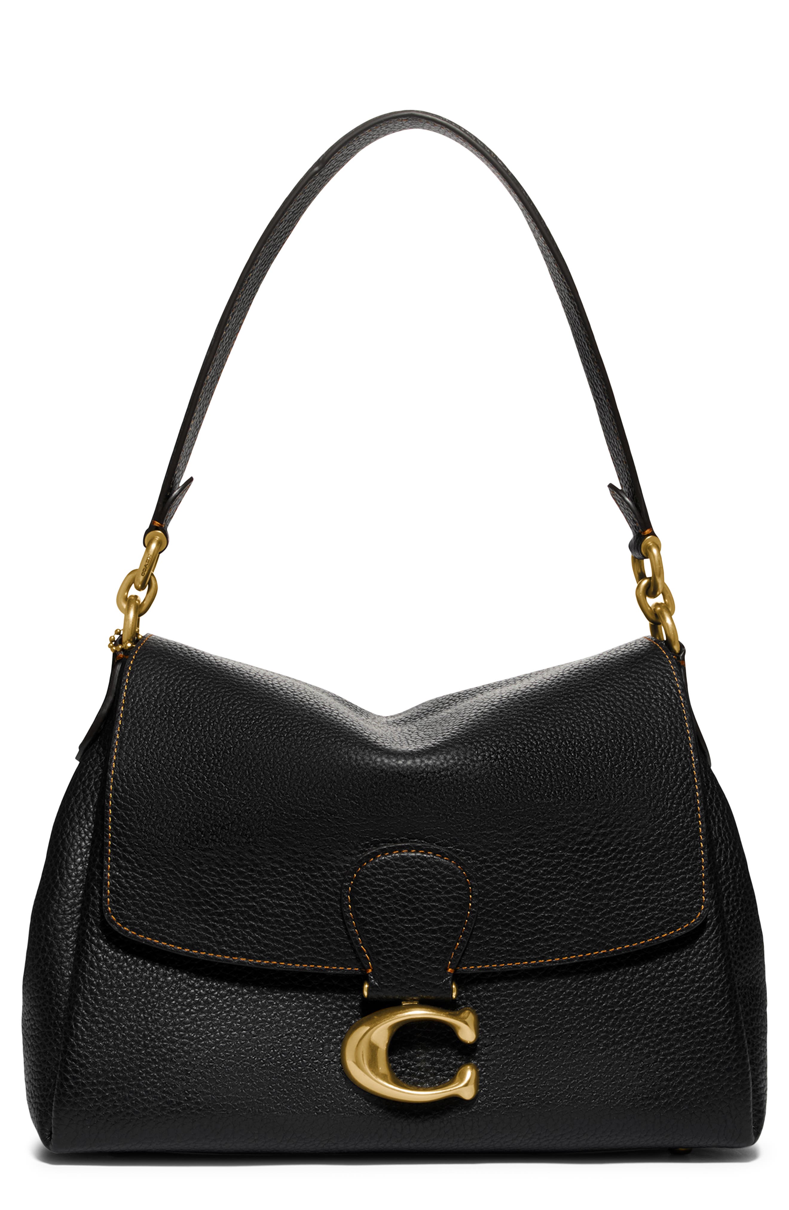 COACH May Pebble Leather Shoulder Bag, Main, color, 