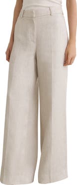Reiss Nolah Wide Leg Linen Blend Pants