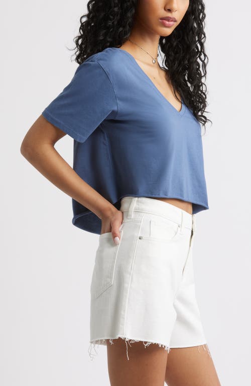 BP. BP. WASHED V-NECK CROP T-SHIRT 
