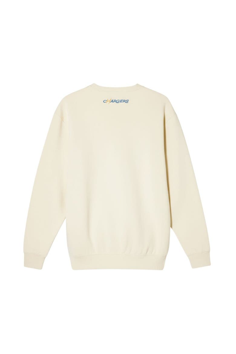 Unisex The Wild Collective Cream Los Angeles Chargers Charger Power Fleece Sweatshirt, Alternate, color, Cream