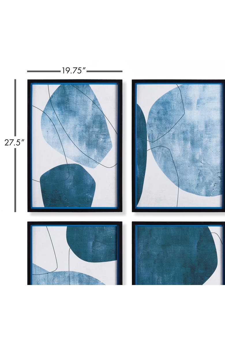 Napa Home & Garden Abstract Ecliptic Prints Set of 4, Alternate, color, Blue