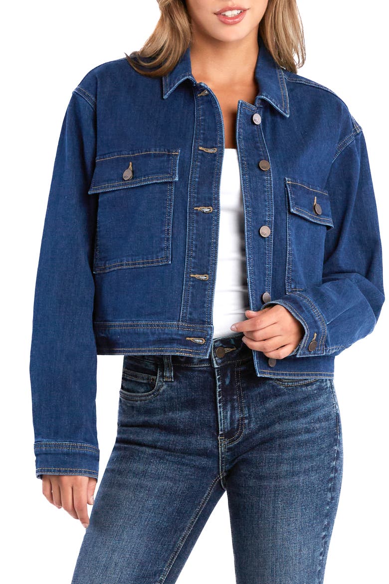 Anaise Crop Denim Jacket, Alternate, color, ANAISE BLUE