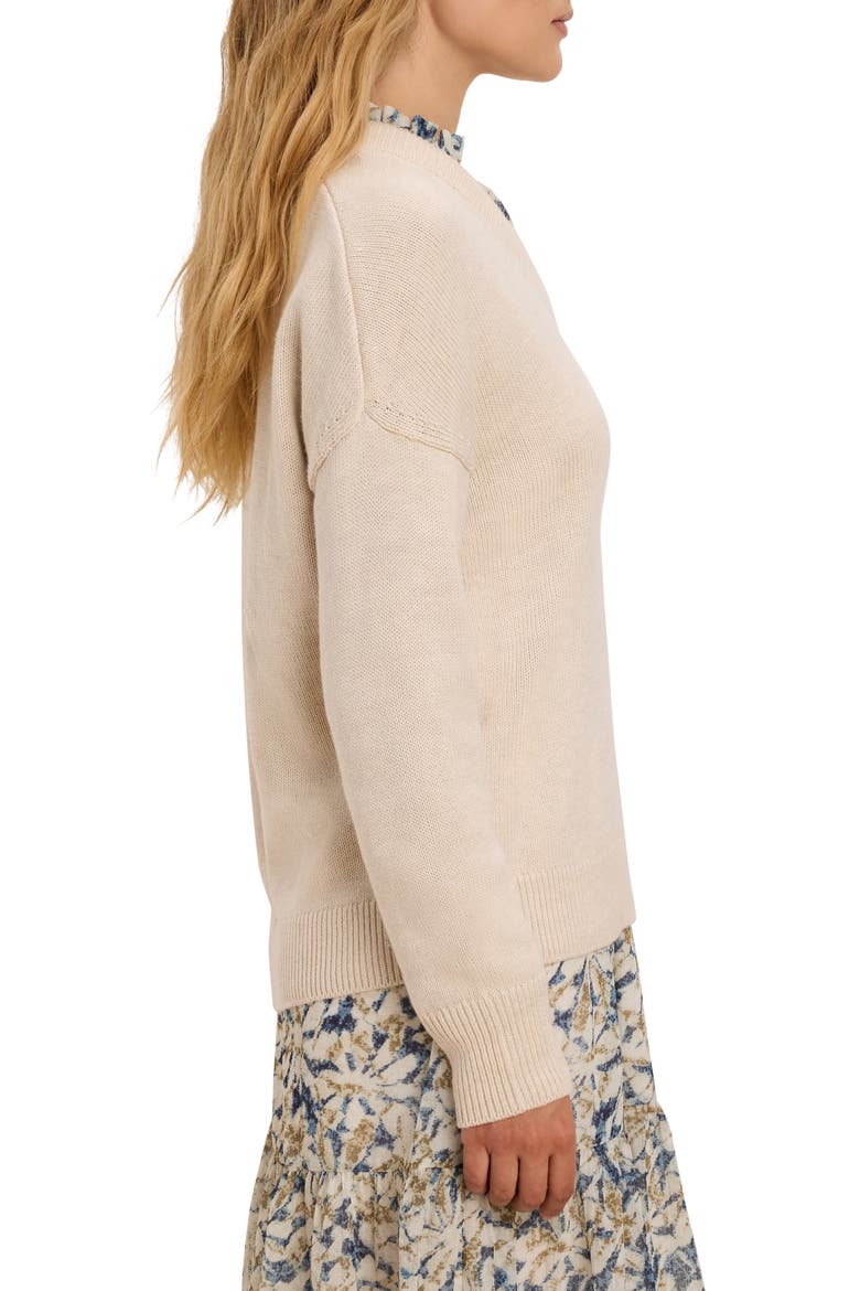 Cotton Blend Sweater, Alternate, color, PALE SISAL