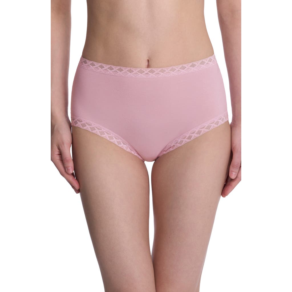 Natori Bliss Stretch Cotton Full Briefs In Pink