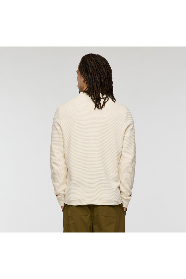 Atajo Long-Sleeve Waffle Henley - Men's, Alternate, color, Cream