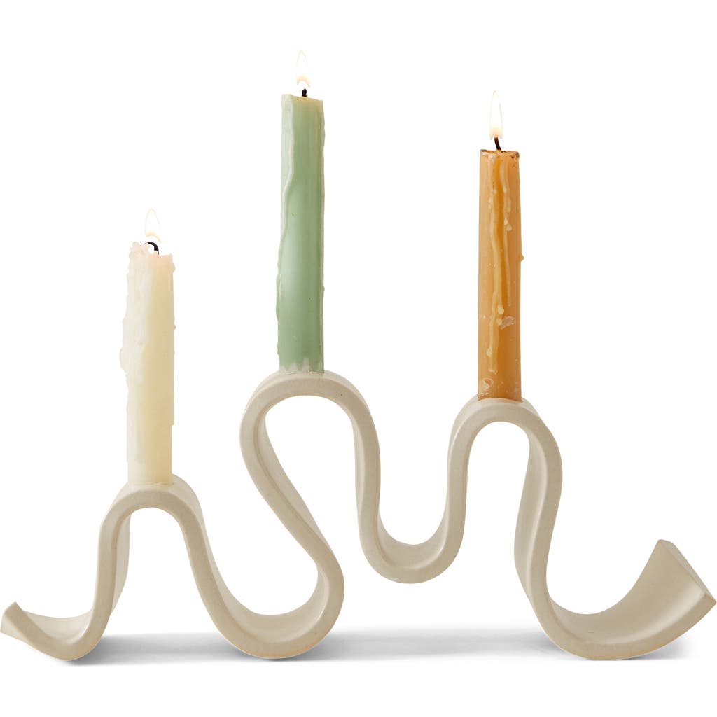 SIN Wyat Ceramic Candelabra in Cream