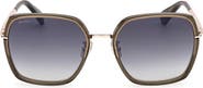 Max Mara 57mm Square Sunglasses