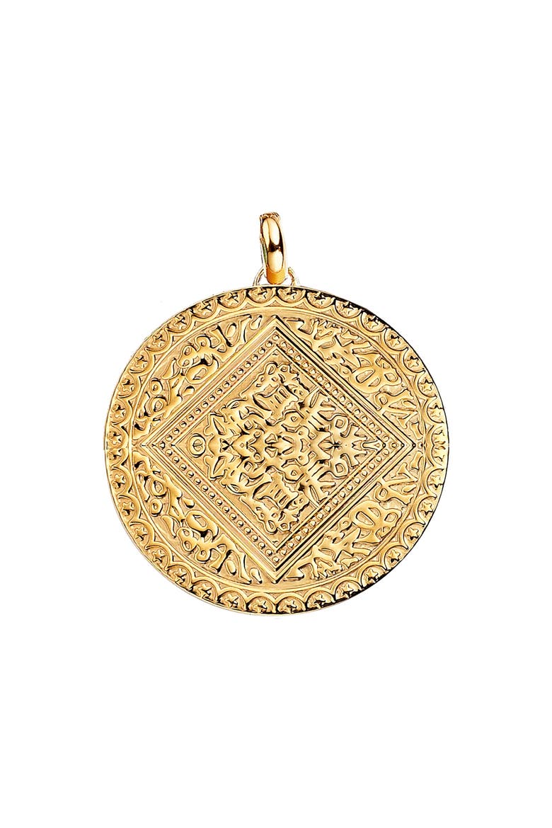 Mini Marie Pendant Charm, Main, color, YELLOW GOLD