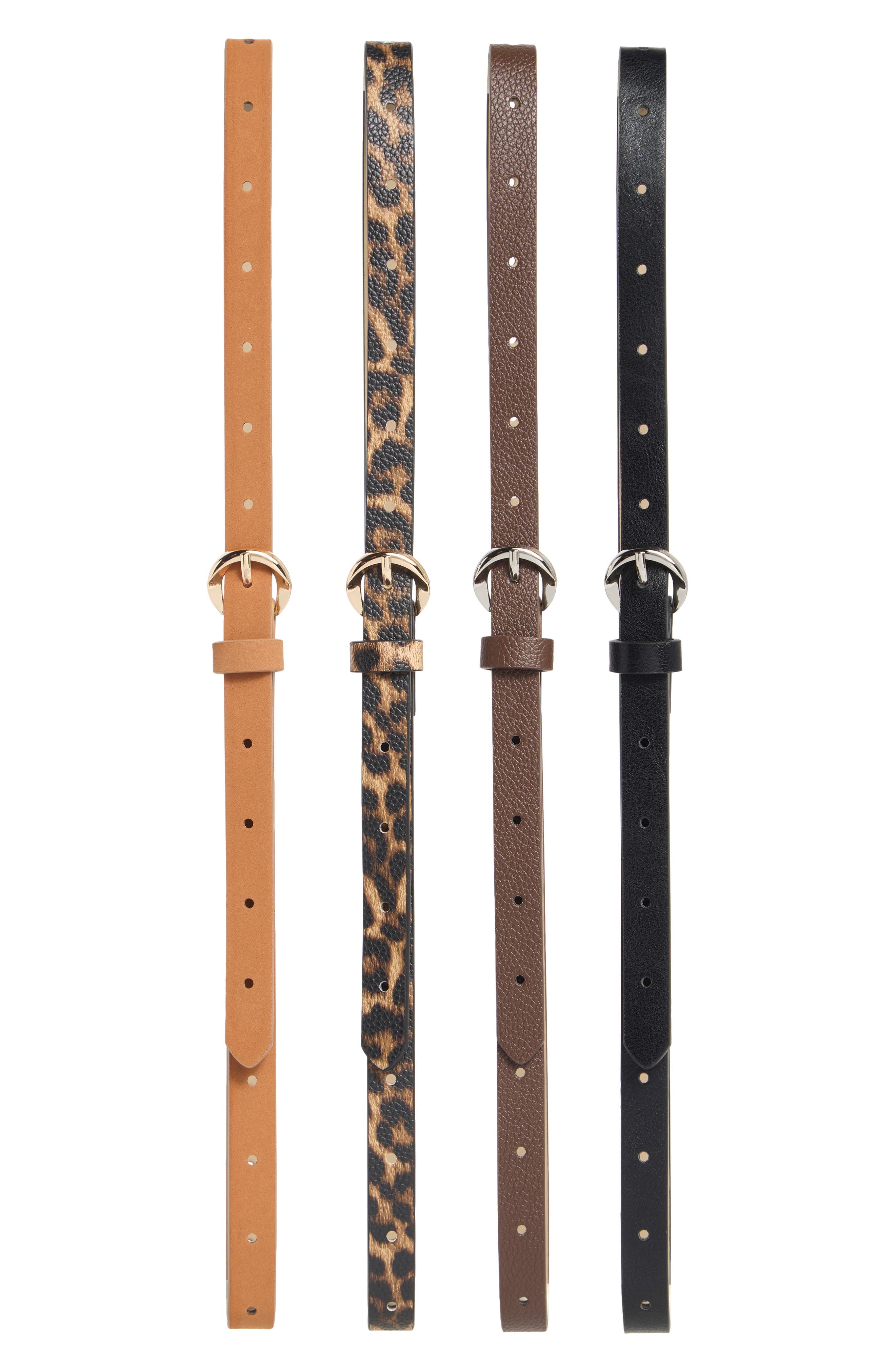 4-for-1 Assorted Faux Leather Belts