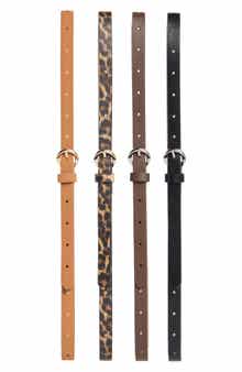 4-for-1 Assorted Faux Leather Belts