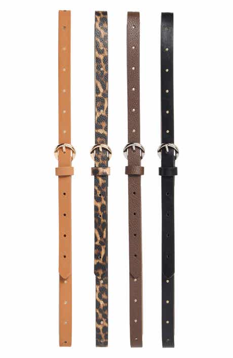4-for-1 Assorted Faux Leather Belts