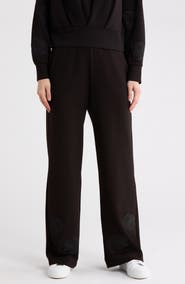 T Tahari Rose Embroidered Scuba Knit Pants