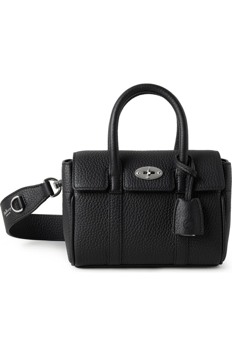 Mulberry Mini Bayswater Grained Leather Tote, Main, color,