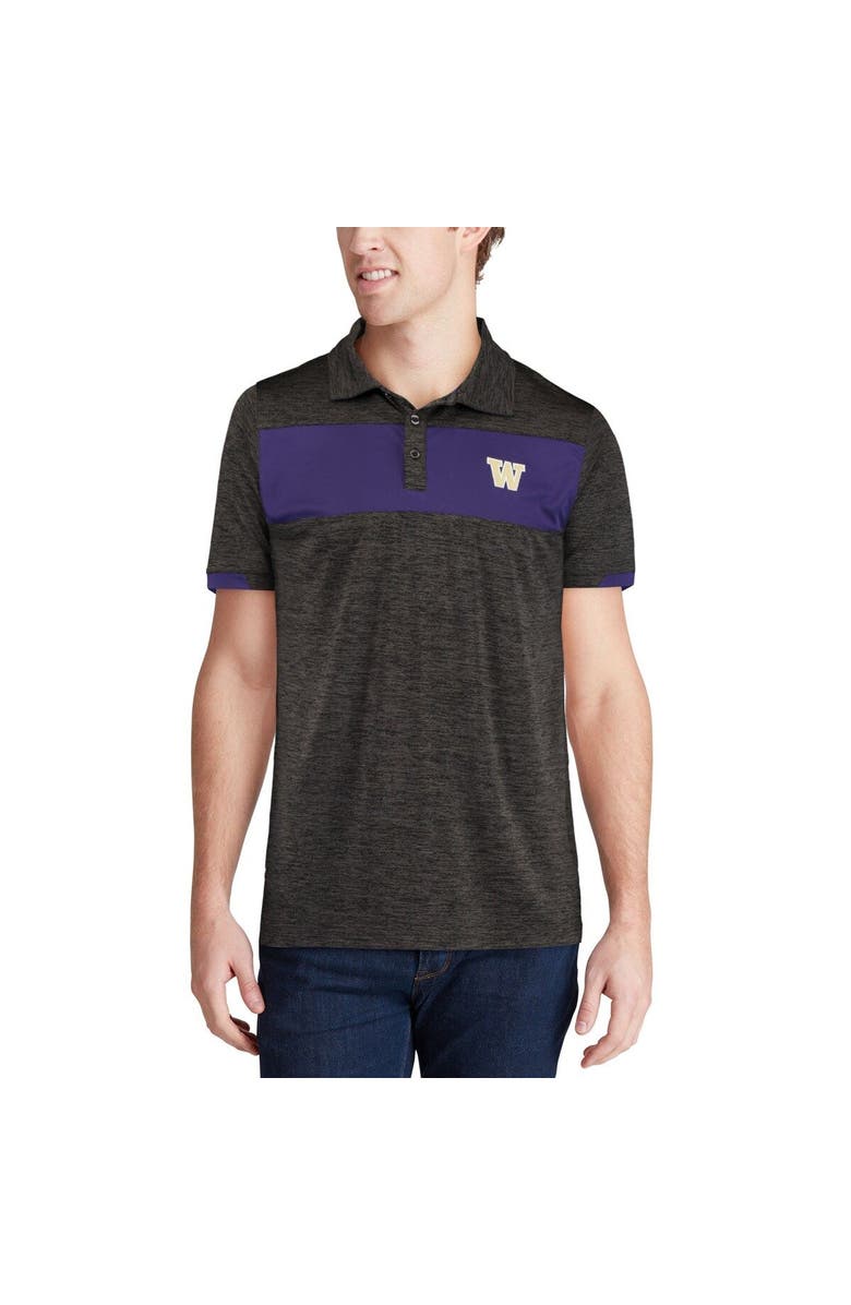 COLOSSEUM Men's Colosseum Black Washington Huskies Nelson Polo, Alternate, color, 