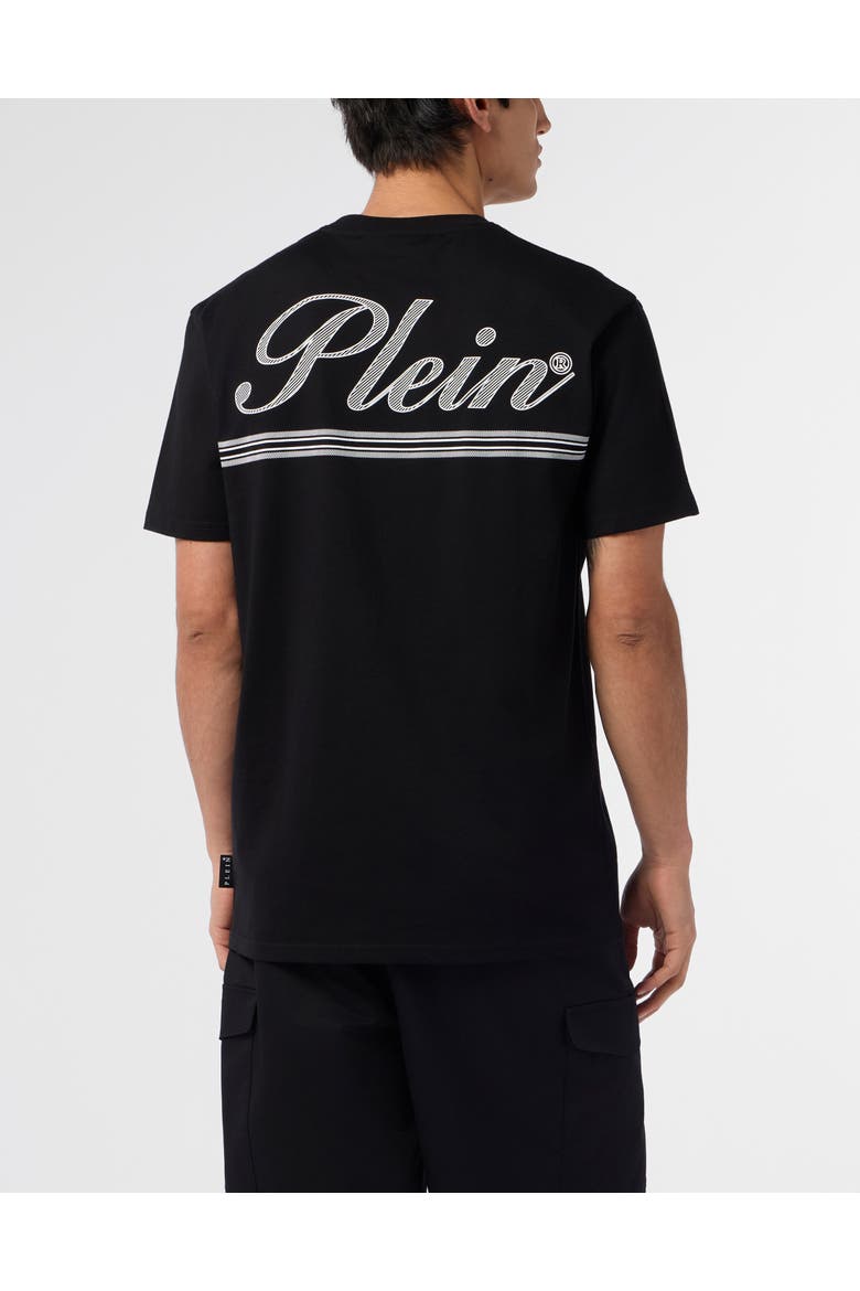 Round Neck T-Shirt Signature Men, Alternate, color, black