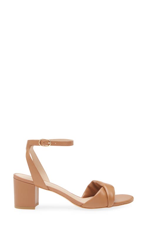 Stuart Weitzman Nudist Block Heel Sandal In Tan