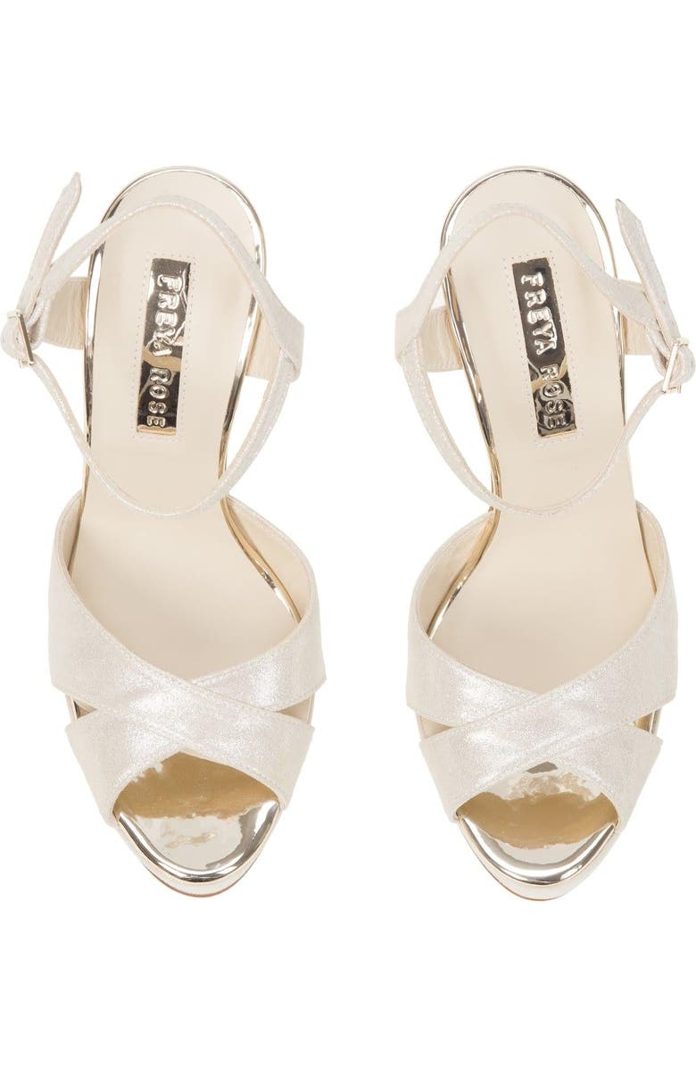 Freya Rose Bonnie - Pearl Heel Sandal, Alternate, color, Ivory