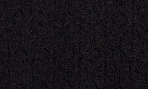 LOULOU DE SAISON LOULOU DE SAISON EVAN LACE STITCH LONG SLEEVE SWEATER MINIDRESS