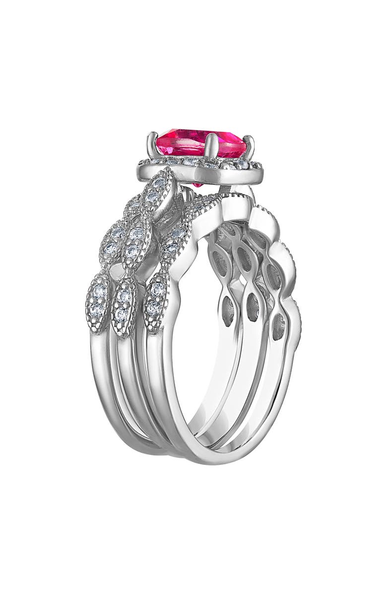 FZN Sterling Silver Pink Topaz Ring, Alternate, color, Silver/ Pink Topaz