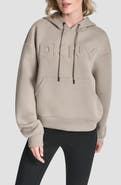 DKNY Embossed Logo Scuba Knit Hoodie