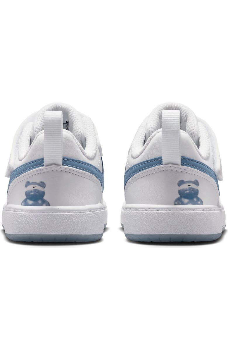Nike Kids' Court Borough Low Sneaker, Alternate, color, White/ Work Blue