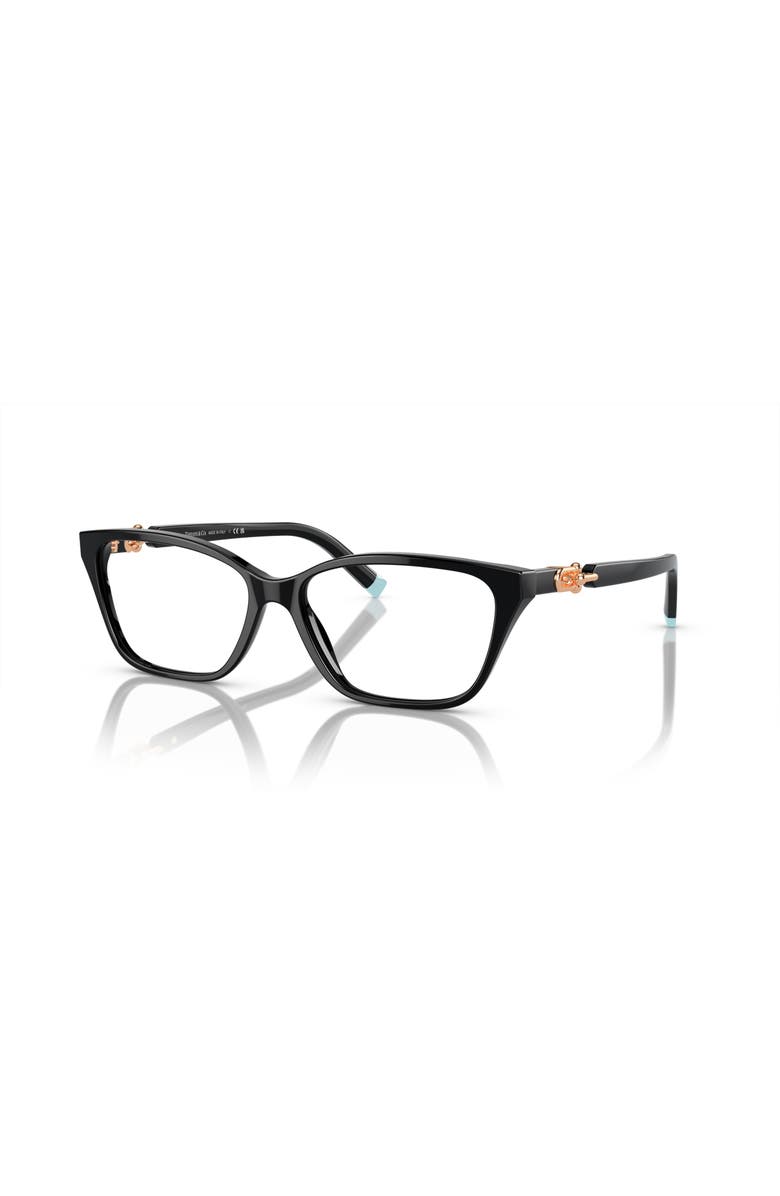 Tiffany & Co. 53mm Rectangle optical glasses, Main, color, Black