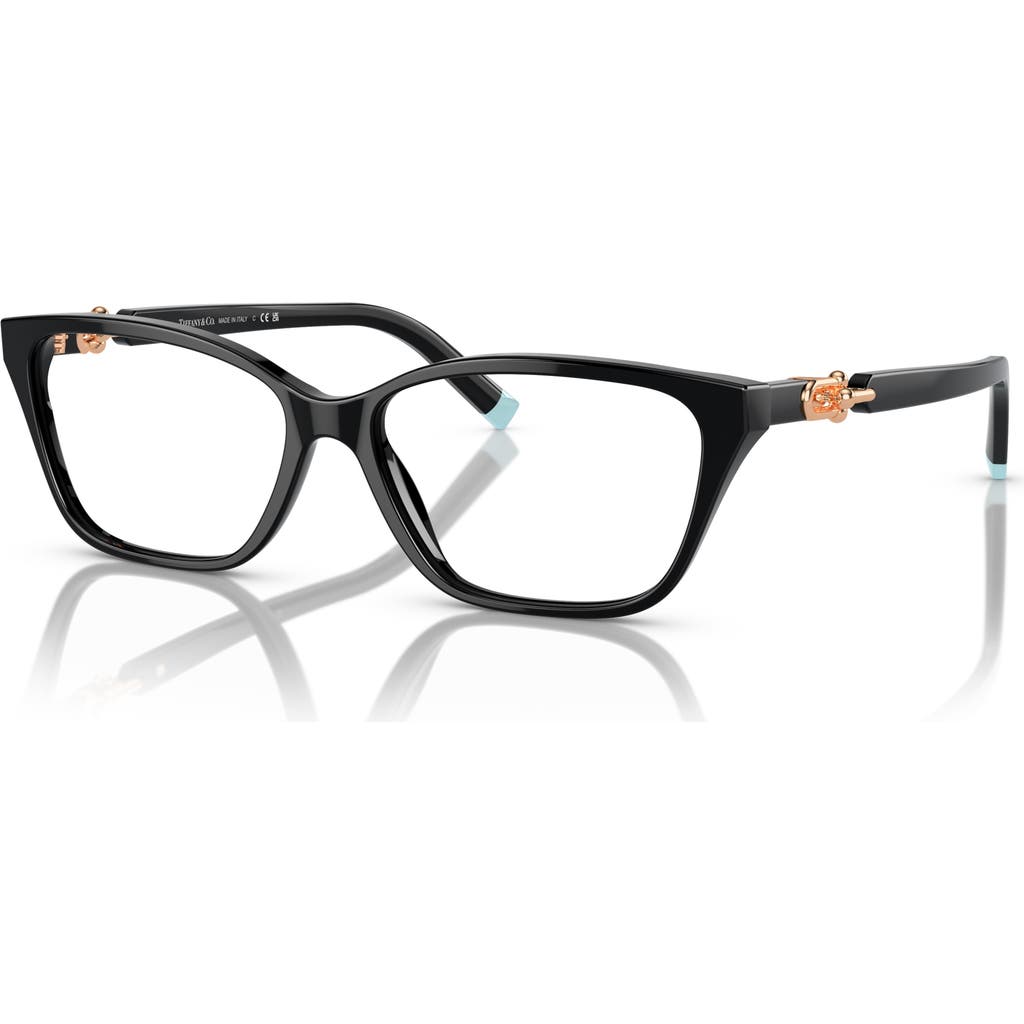 Tiffany & Co . 53mm Rectangle Optical Glasses In Black
