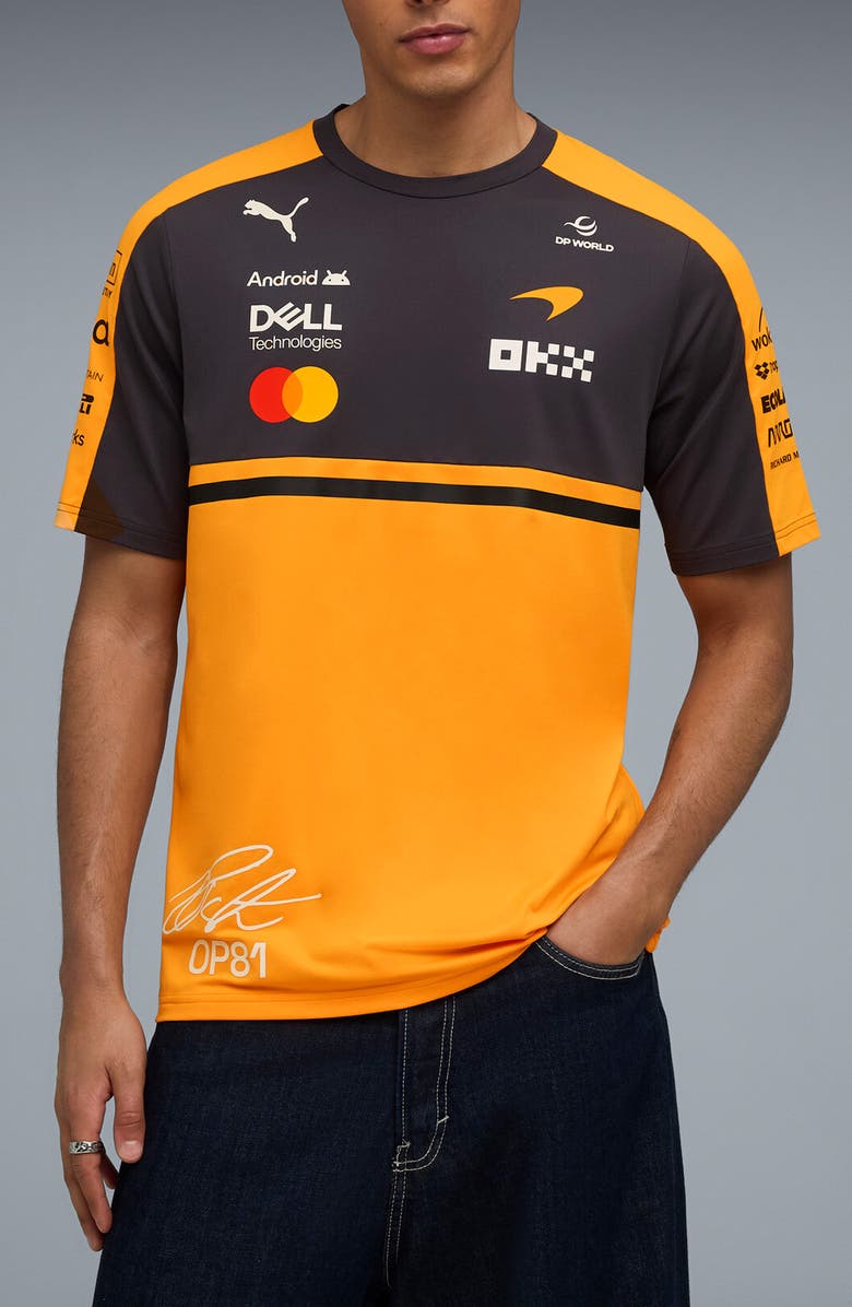 PUMA McLaren Replica Piastri Racing T-Shirt, Main, color, Papaya