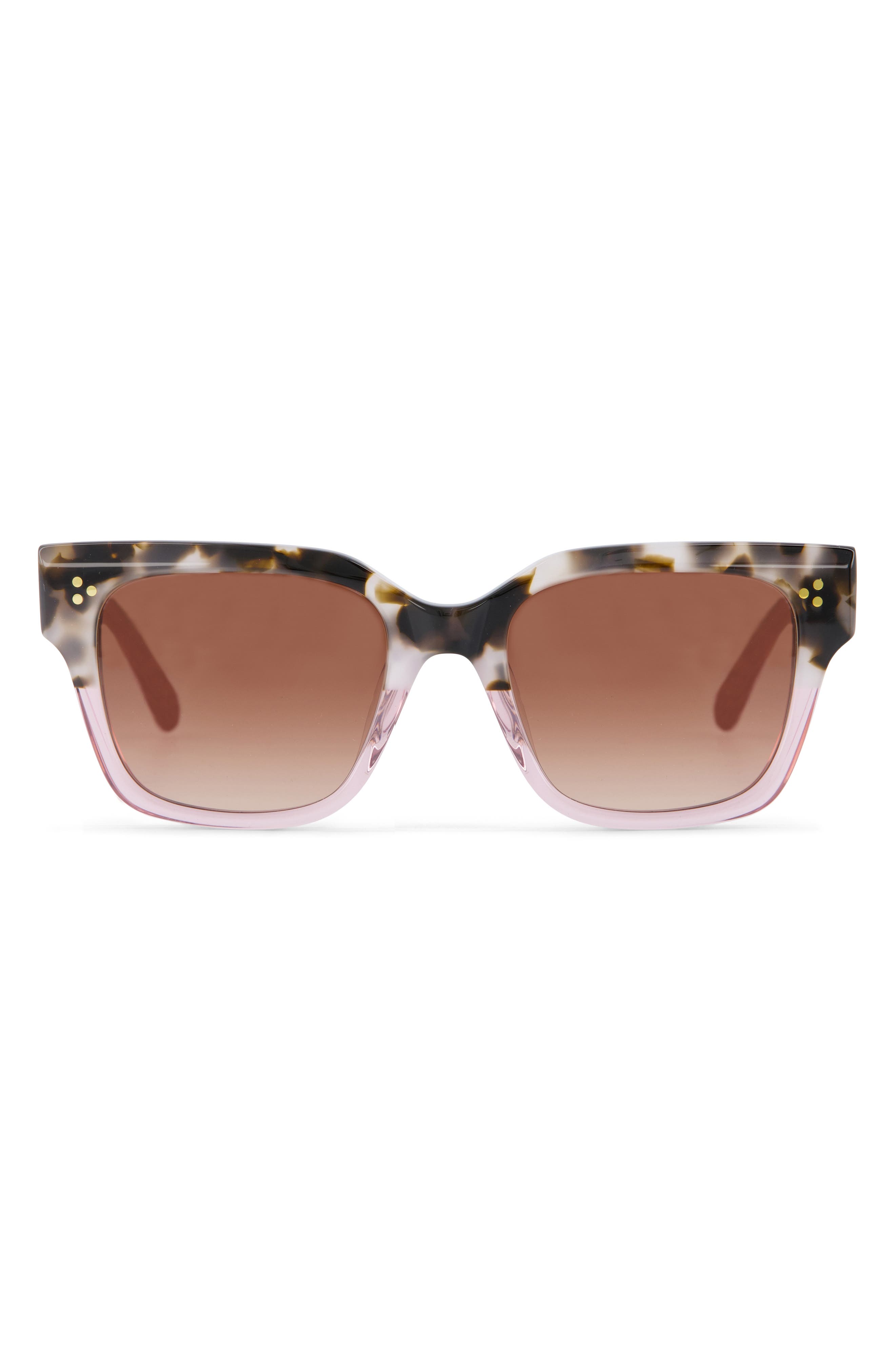 TOMS Madison 53mm Square Sunglasses in Vintage Tortoise Pink Fade 