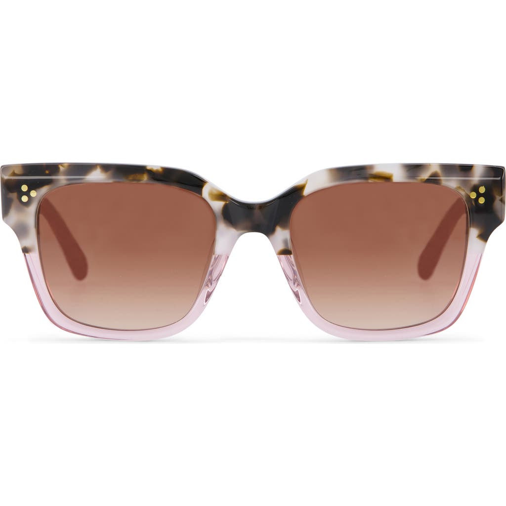 TOMS Madison 53mm Square Sunglasses in Vintage Tortoise Pink Fade