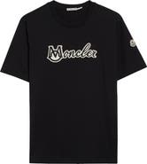 Moncler Logo Embroidered Cotton T-Shirt
