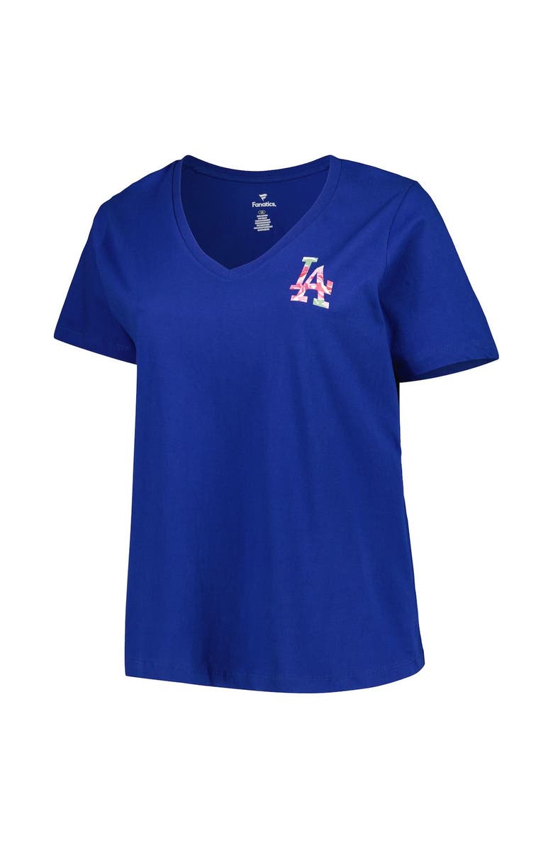 PROFILE Women's Royal Los Angeles Dodgers Mother's Day Plus Size Best Mom Ever V-Neck T-Shirt, Alternate, color,