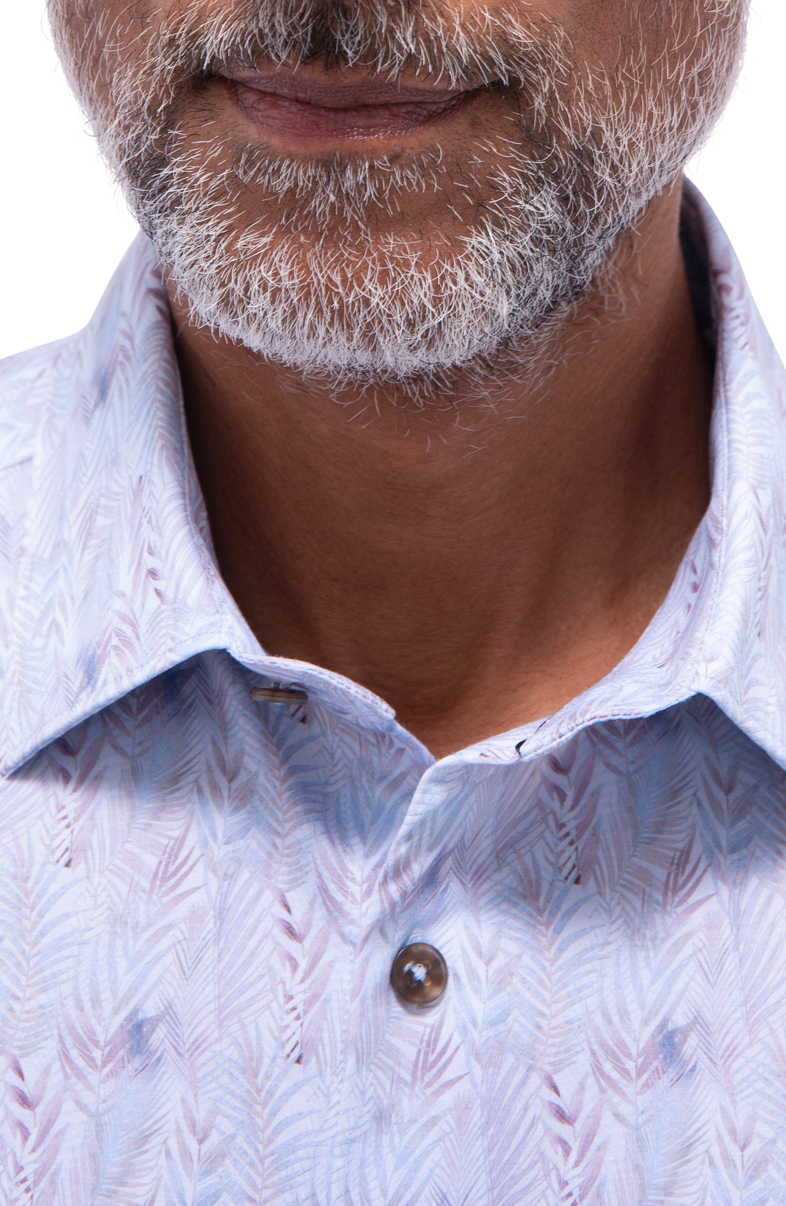 Miles OoohCotton Leaf Print Short Sleeve Button-Up Shirt - image 2