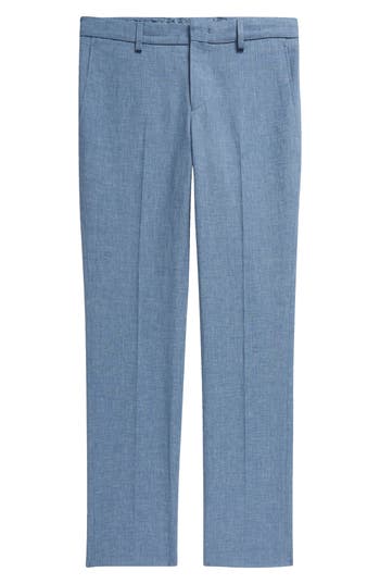 Tallia Kids' Linen Blend Dress Pants In Blue