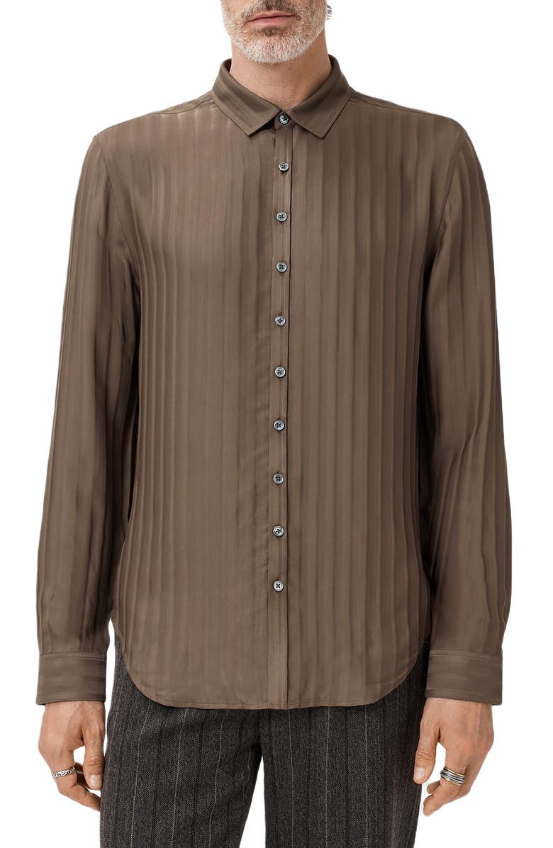 John Varvatos Bucks Button-Up Shirt, Alternate, color, Dark Brown