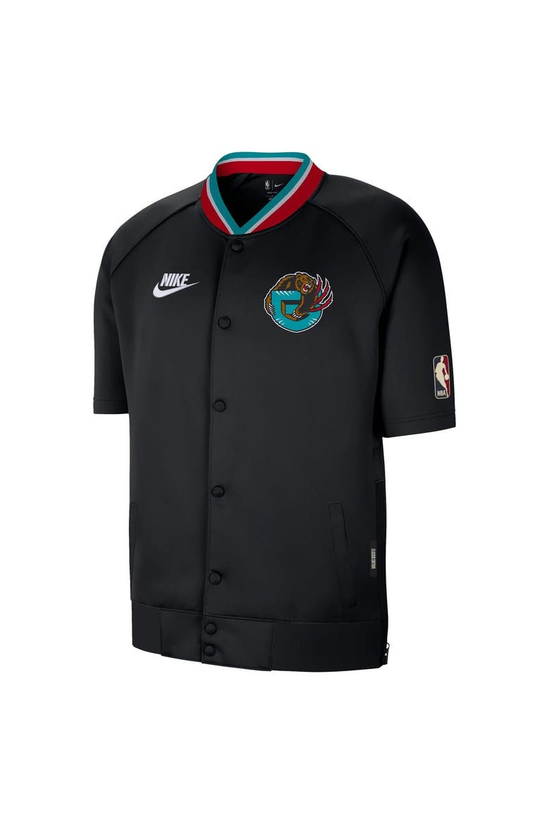 Men's Nike Black Memphis Grizzlies Classic Edition Hardwood Classics Authentic On-Court Game Full-Snap Jacket, Alternate, color, Black