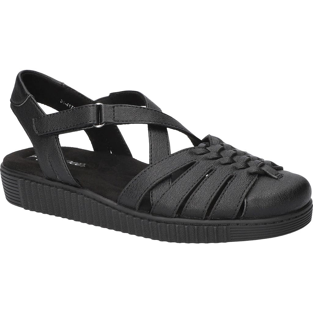 Easy Street Women's Hue Round Toe Flats In Black