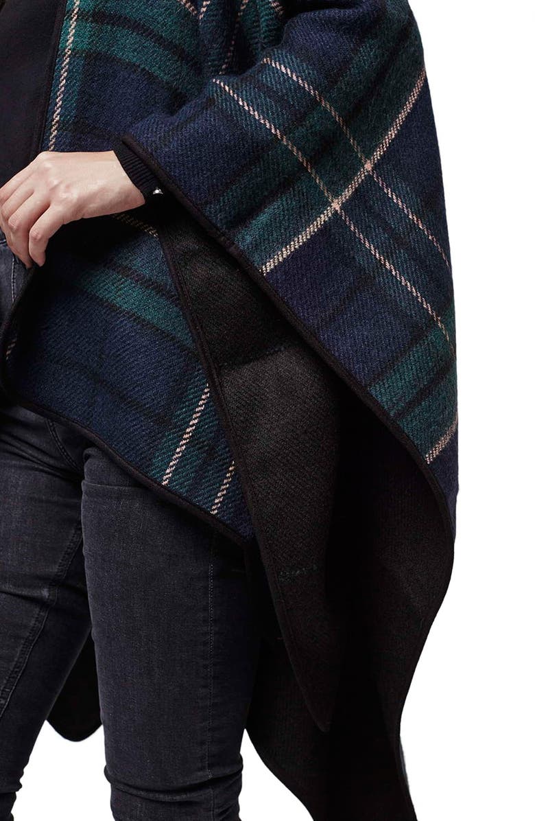 Topshop Reversible Cape, Alternate, color, 