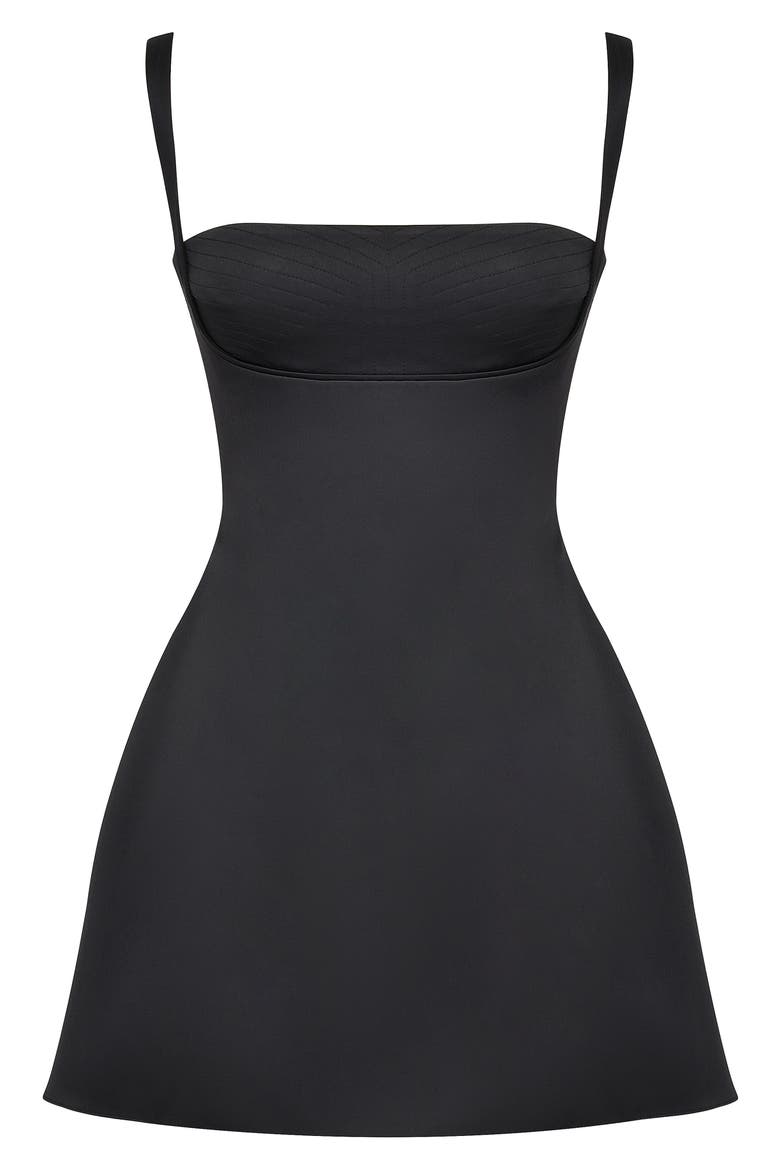 Kara Quartz Cocktail Minidress, Alternate, color, BLACK