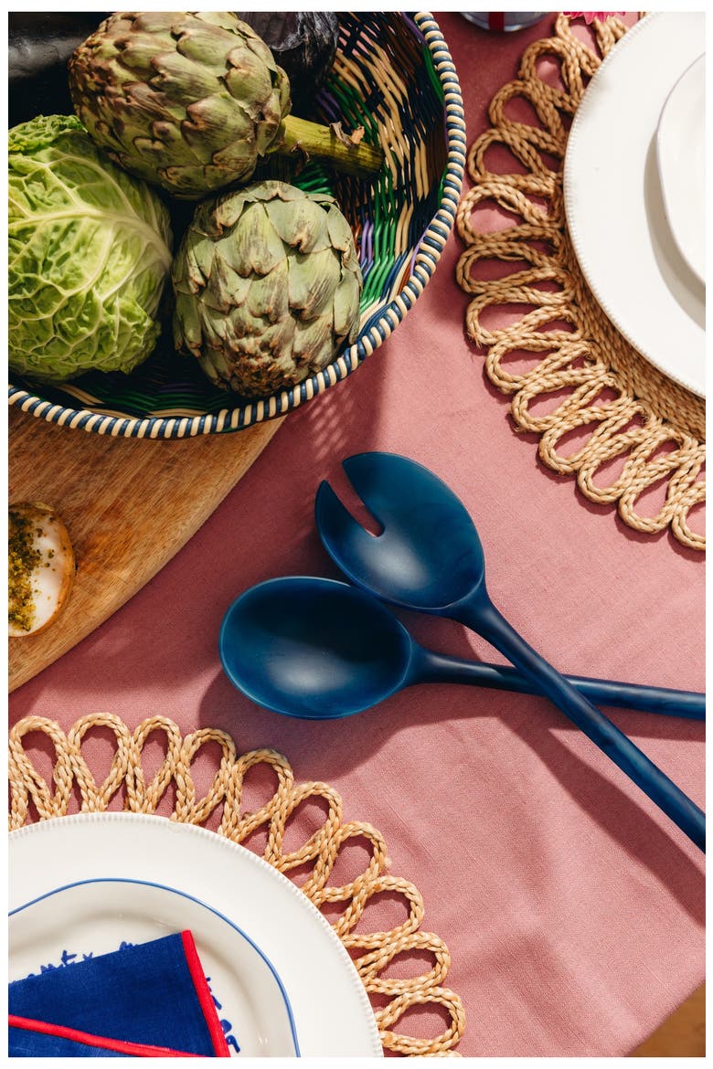 Amber Salad Servers, Alternate, color, BLUE