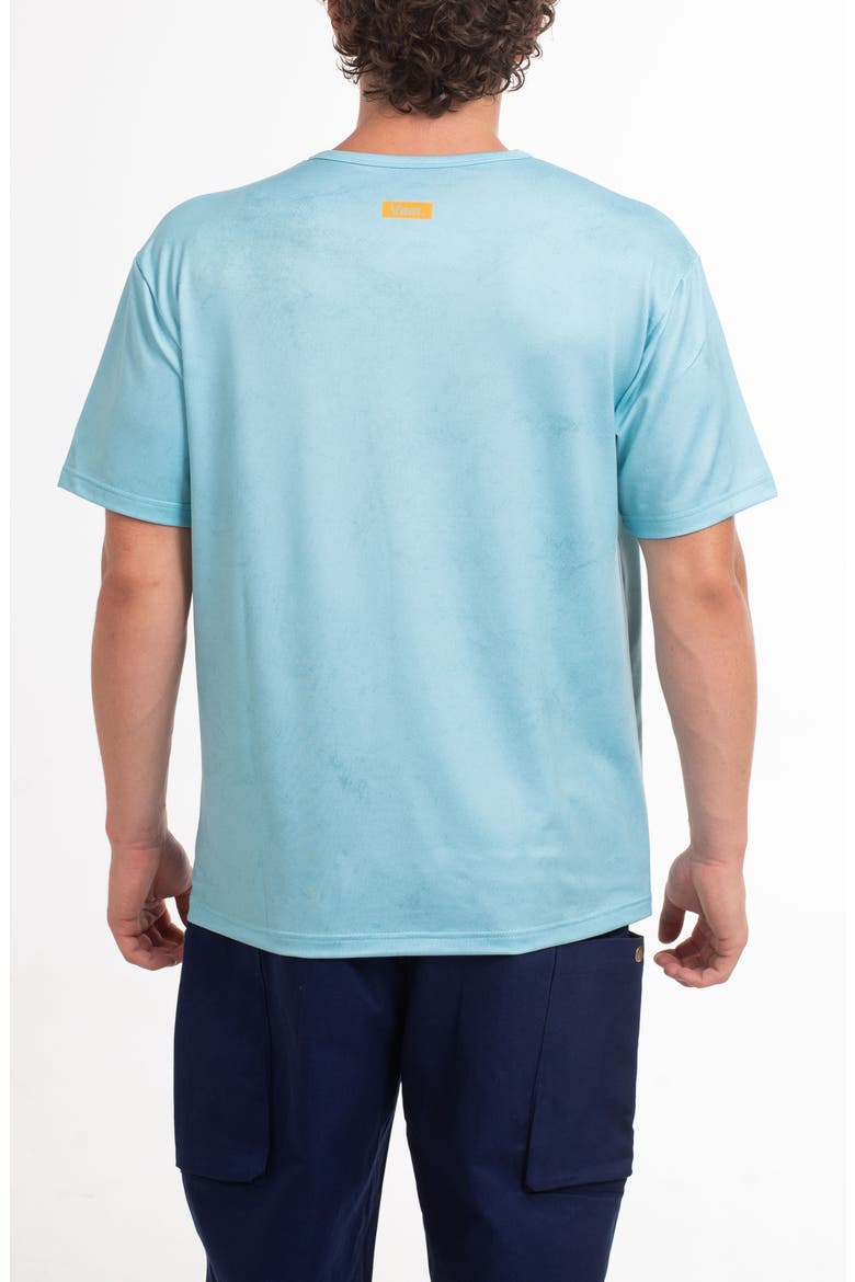 Patina Aqua Terra Performance Graphic T-Shirt, Alternate, color, DARK AQUA