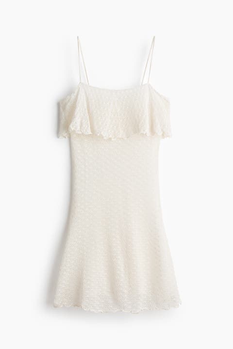 Pointelle-knit Strappy Top